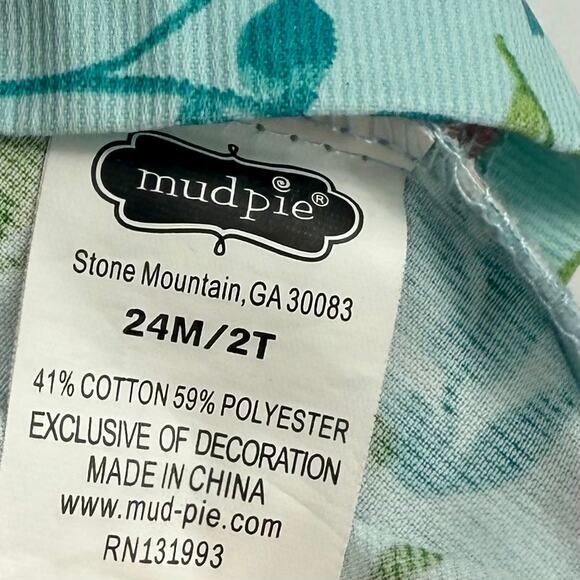 Mudpie Girl's Floral Bunny Dress Spring‎ Easter 2T - Picture 5 of 6